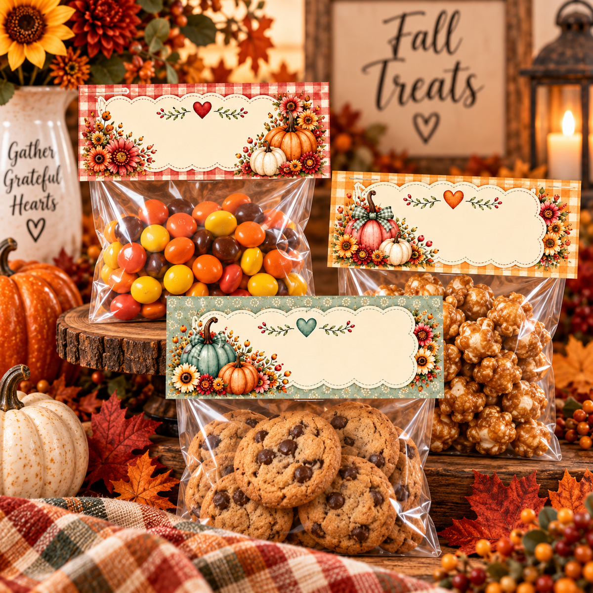 Fall Blessings Gather & Celebrate Printable Fall Party Decorations & Paper Craft Collection