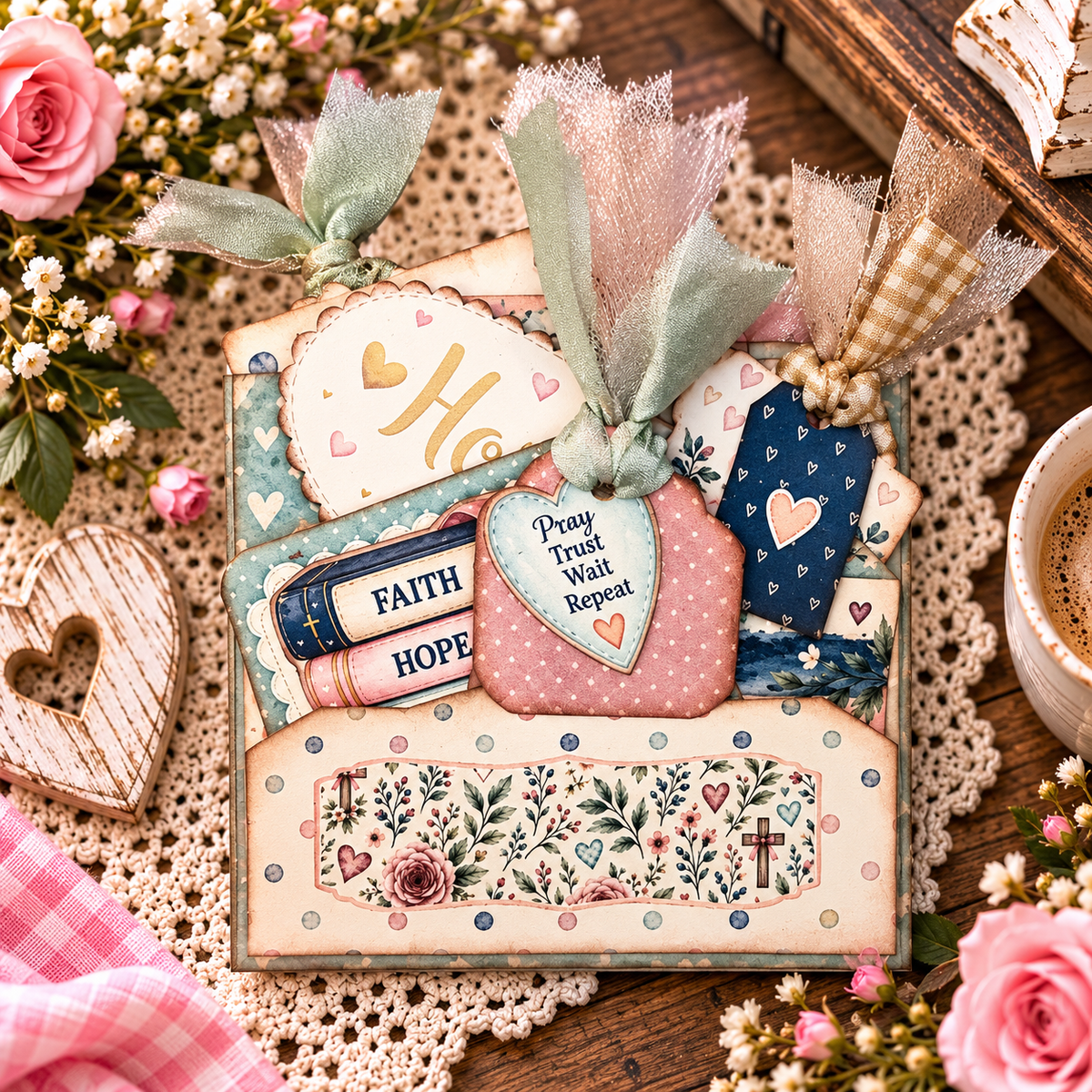 Gathered in Grace Mini Prayer Journal | Printable Christian Journal & Pocket Craft Kit