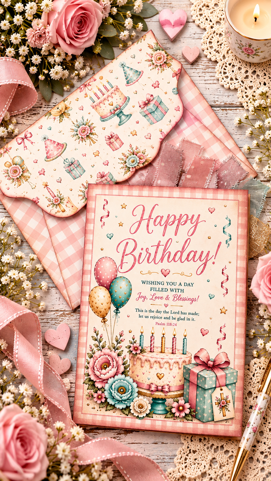 🎂💕 Birthday Celebration Bundle – 4 Deluxe Printable Birthday Card & Stationery Sets