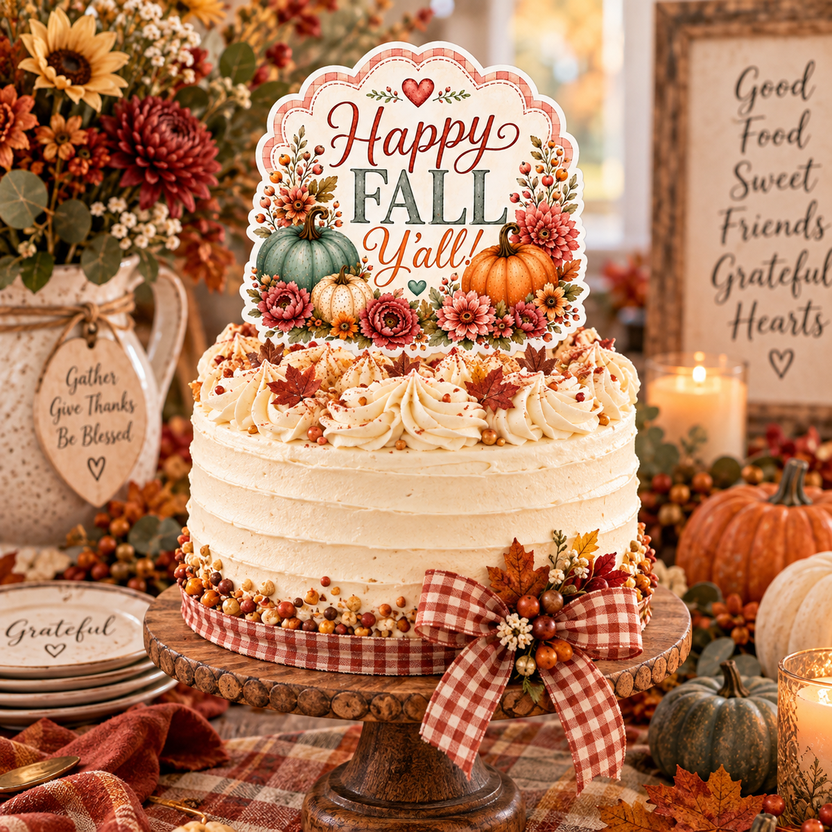Fall Blessings Gather & Celebrate Printable Fall Party Decorations & Paper Craft Collection