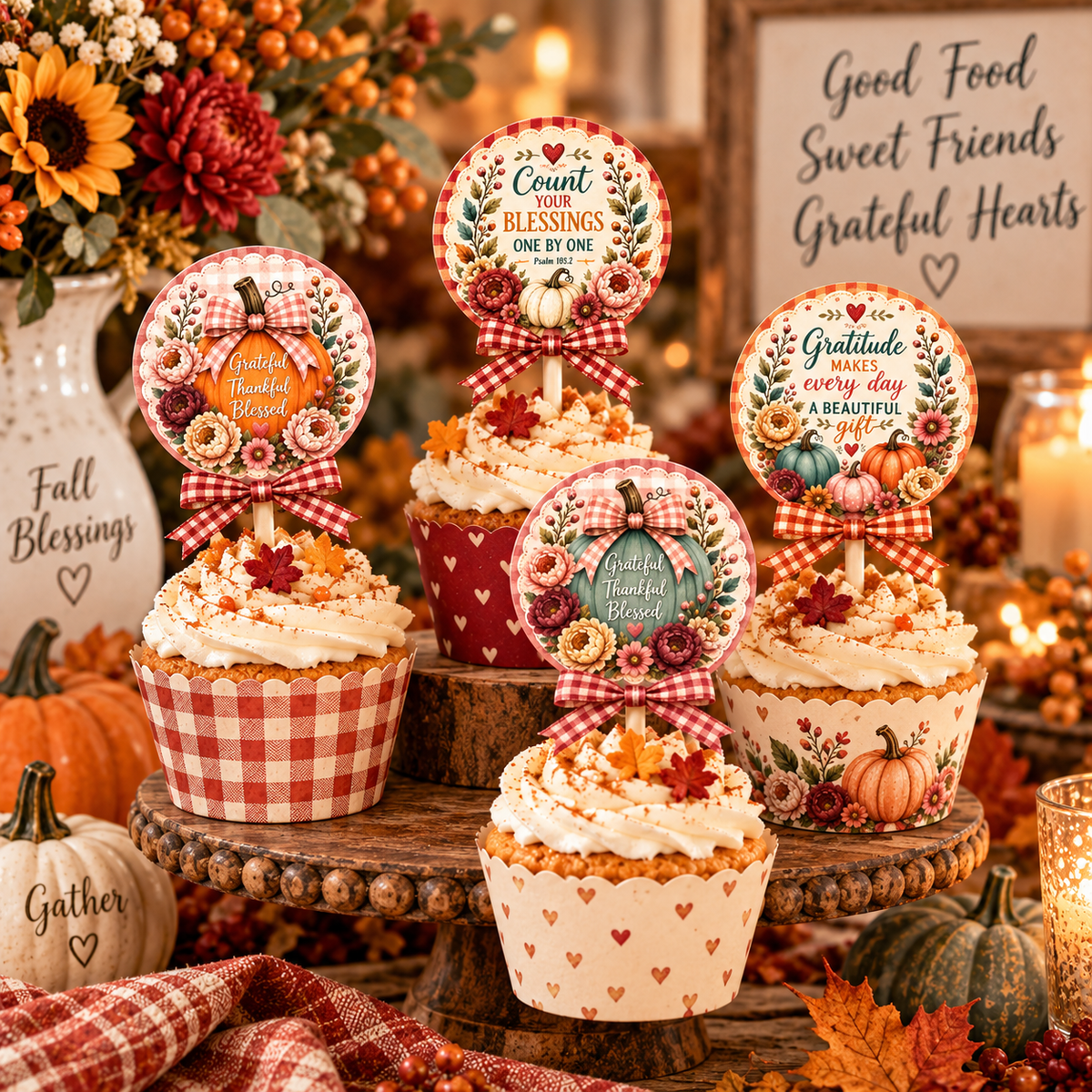 Fall Blessings Gather & Celebrate Printable Fall Party Decorations & Paper Craft Collection
