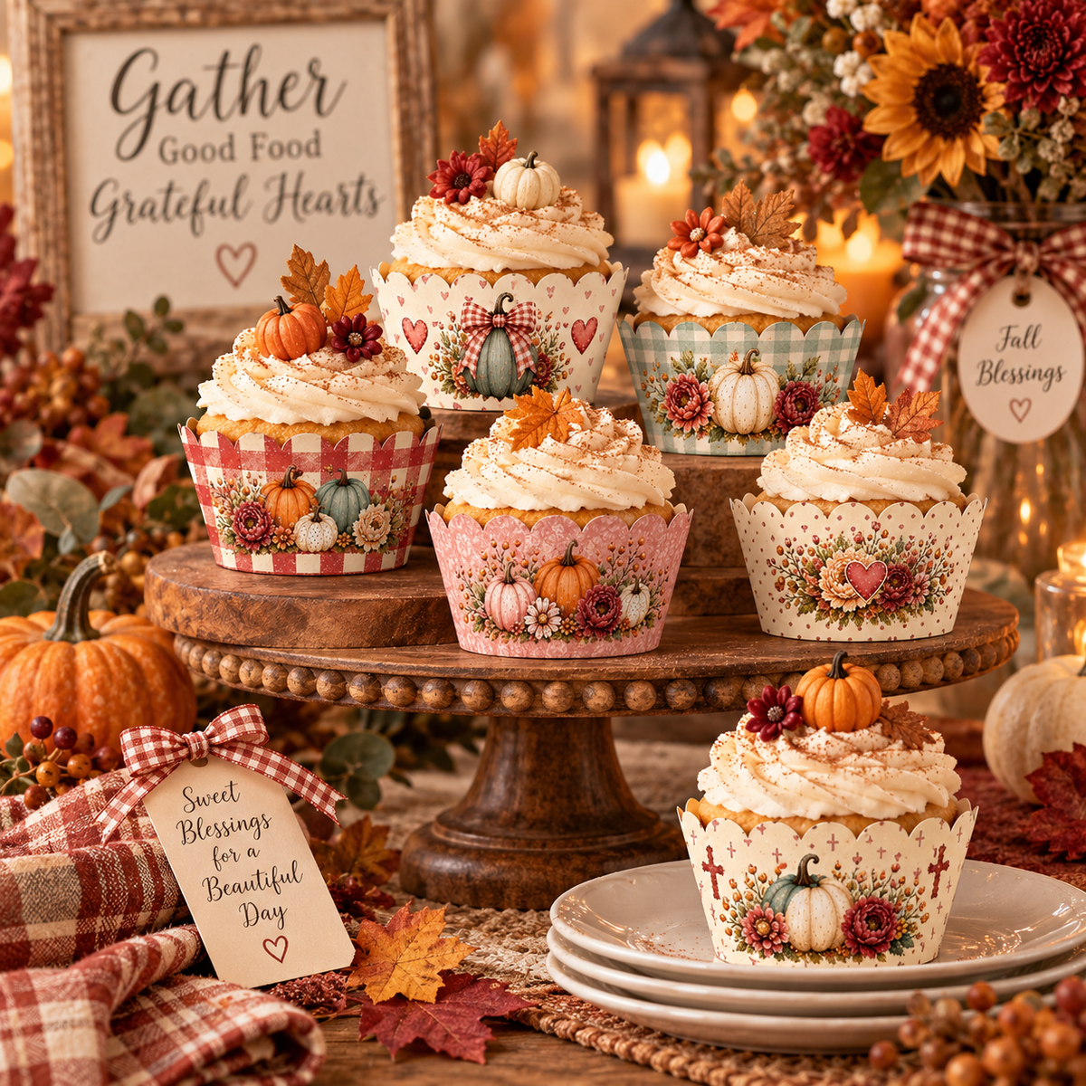 Fall Blessings Gather & Celebrate Printable Fall Party Decorations & Paper Craft Collection