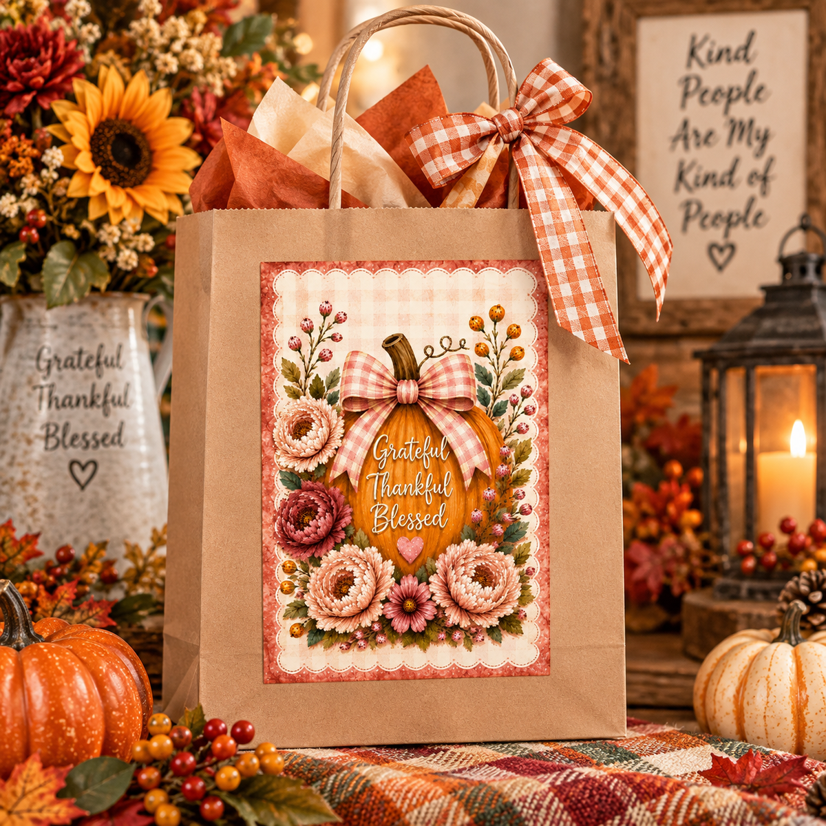 Fall Blessings Gather & Celebrate Printable Fall Party Decorations & Paper Craft Collection