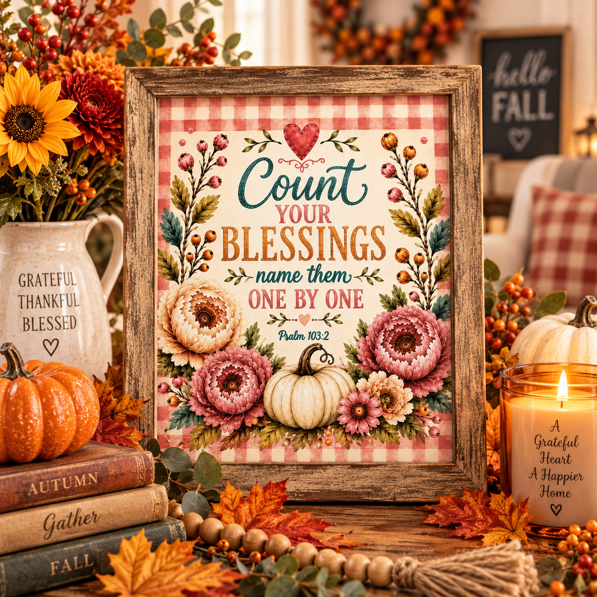 Fall Blessings Gather & Celebrate Printable Fall Party Decorations & Paper Craft Collection