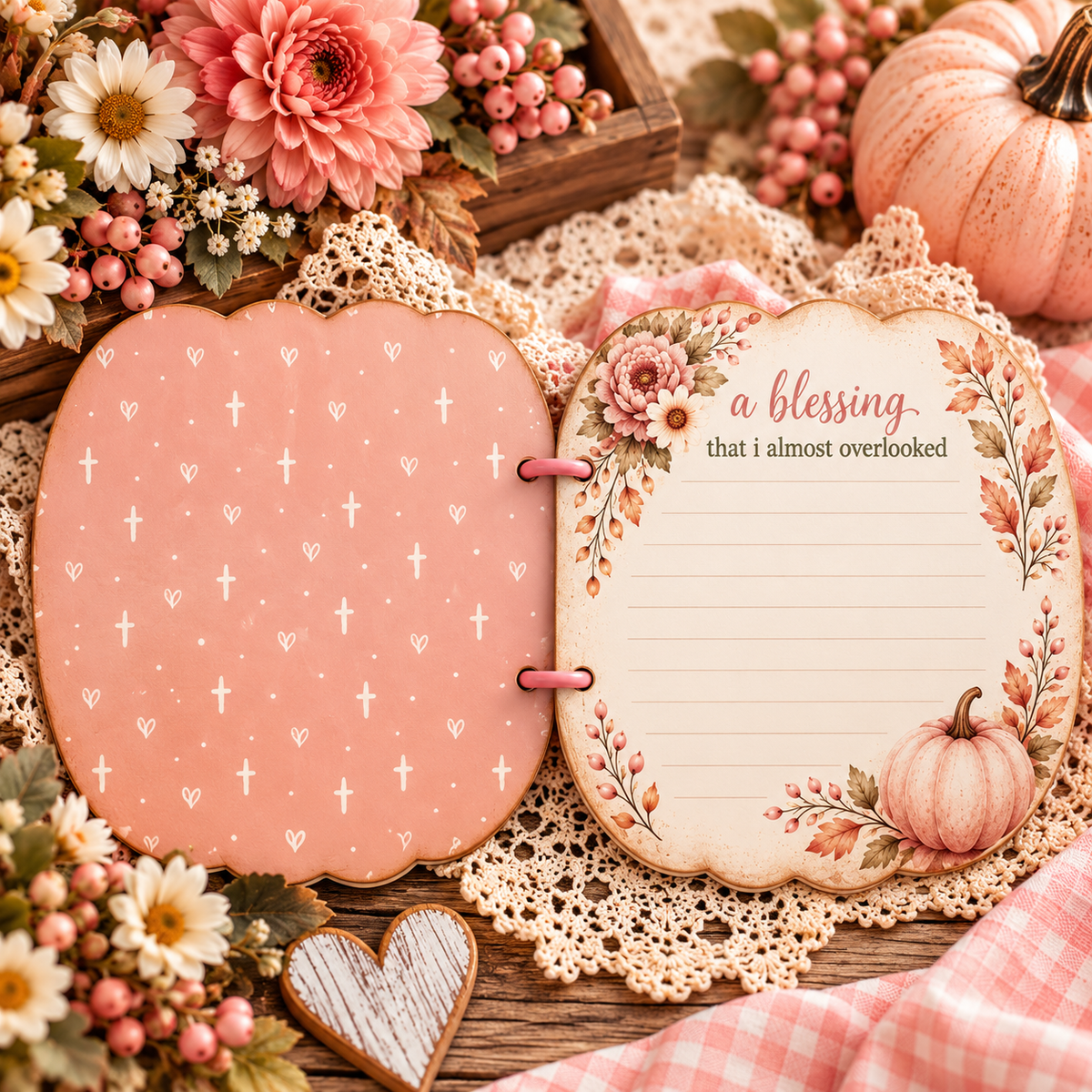 Pumpkin Cottage Full Journal | 78-Page DIY Printable Fall Guided Gratitude & Faith Journal Kit
