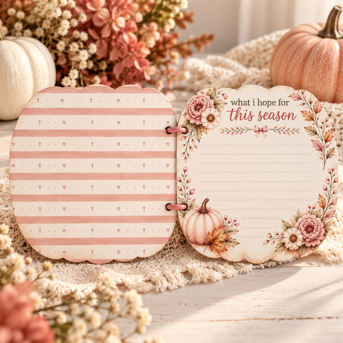 Pumpkin Cottage Full Journal | 78-Page DIY Printable Fall Guided Gratitude & Faith Journal Kit
