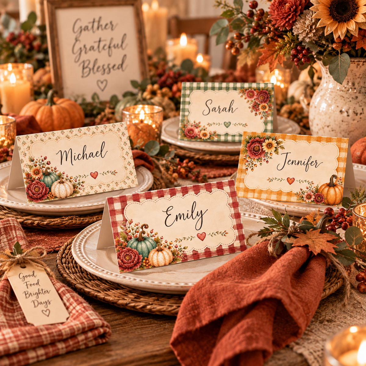 Fall Blessings Gather & Celebrate Printable Fall Party Decorations & Paper Craft Collection
