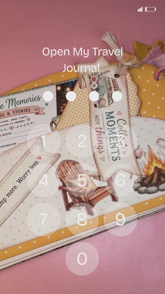 Gather & Go Vintage Camper Travel Journal | Printable Junk Journal | Digital Download PDF &amp; PNG | Camping Journal | Memory Keeping Album