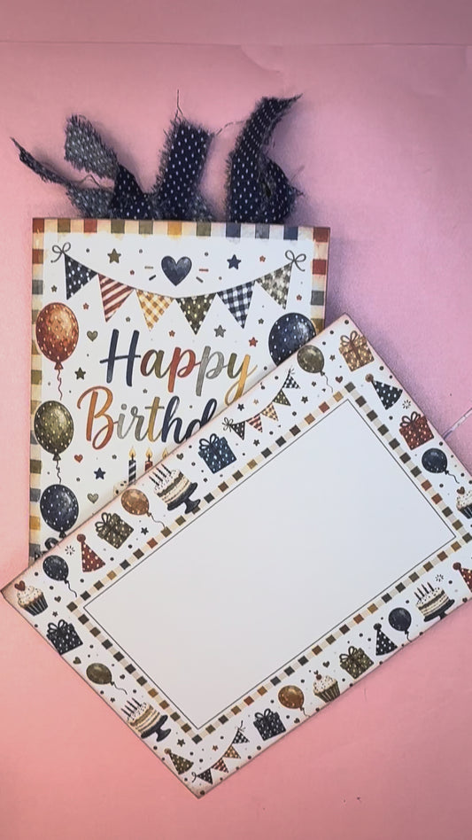 Neutral Birthday Deluxe Card and Stationery Set Download | Printable Birthday Card Kit