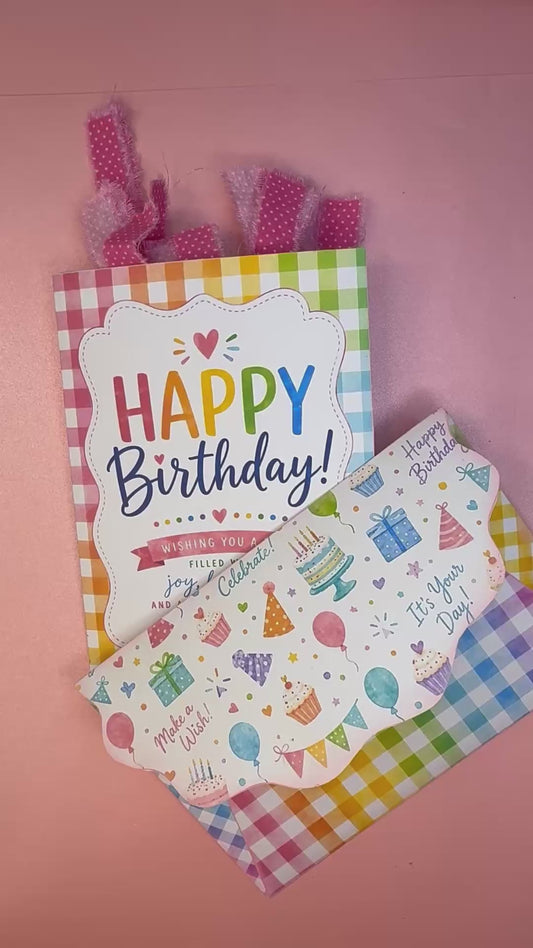 Bright Birthday Deluxe Card & Stationery Set | Printable Birthday Cards, Gift Tags, Stationery, Happy Mail, Digital Download | PNG + PDF